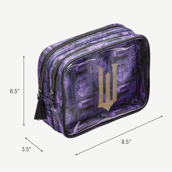 Wicked Purple Double Zip Organizer - Makeup Bag, Travel Cosmetic Bag - Picture 5 of 10